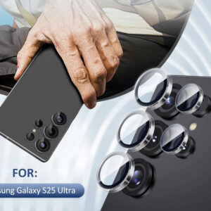 Original Color for samsung galaxy  ultra Camera Lens Screen Protector 9H Tempered Glass with Metal Frame Easy Install