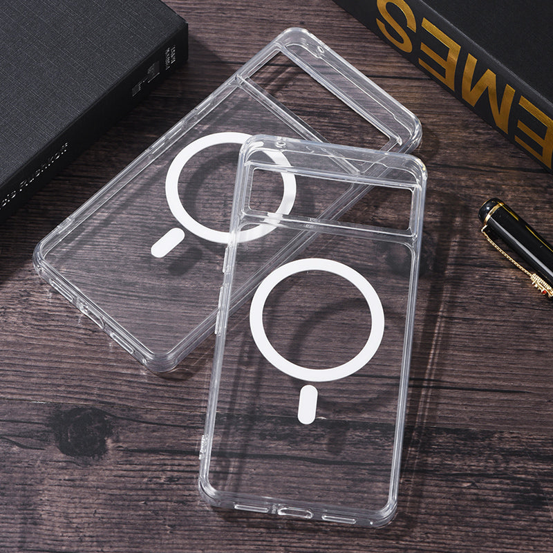 S3e4a32bc18014878a5be4a1e345f5f34v.jpg 🔥Premium Transparent for Magsafe Case for Google Pixel 10,9,8,7,6 A,Pro,XL Magnetic Acrylic Clear Ultra Slim Shockproof Cover - Image 1
