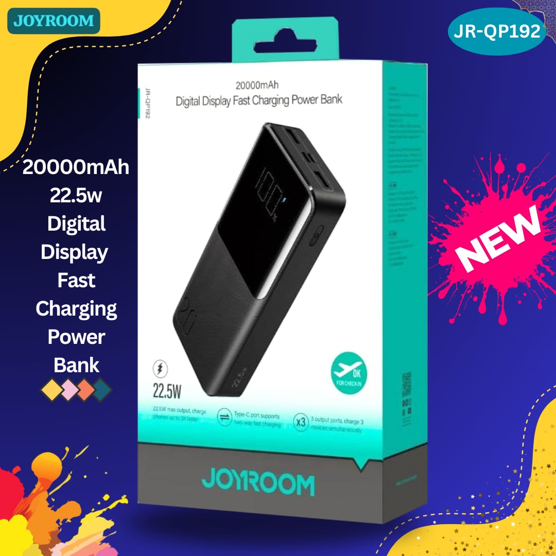 WhatsApp_Image_2026-01-08_at_10.19.01_AM_1.jpg JOYROOM JR-QP192 20000mAh 22.5W Fast Charging Digital Display Power Bank No Ratings - Image 1